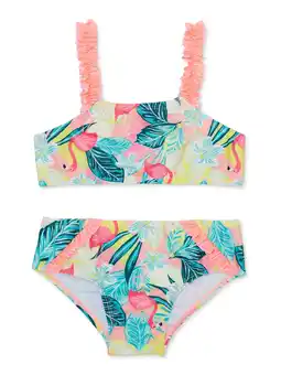 Walmart Shelloha Toddler Girl Ruffled Print Bikini, 2-Piece, Sizes 12M-5T offer