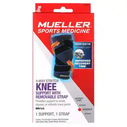 Walmart Mueller FIR 4 Way Stretch Knee Support with Straps MD/LG offer