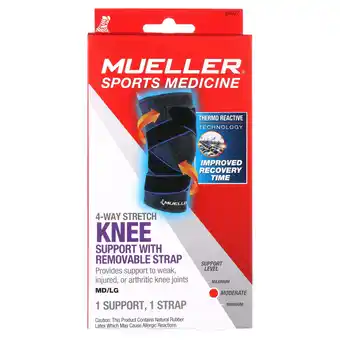 Walmart Mueller FIR 4 Way Stretch Knee Support with Straps MD/LG offer