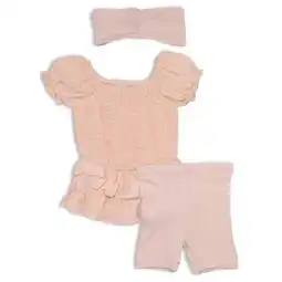 Walmart Kensie Toddler Girls Short Sleeve & Biker Short Set 2Pc, Size 2T-4T offer