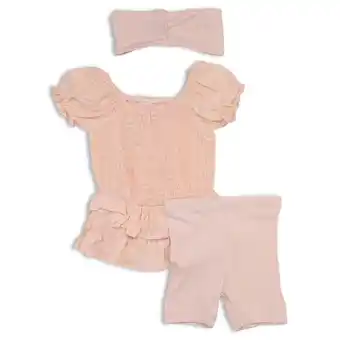 Walmart Kensie Toddler Girls Short Sleeve & Biker Short Set 2Pc, Size 2T-4T offer