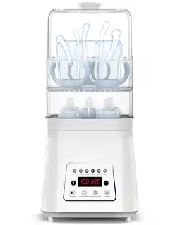 Walmart Rupoun 8-in-1 Bottle Sterilizer and Dryer, Electric Steam with Baby Bottle Warmer, Food Prep, White offer