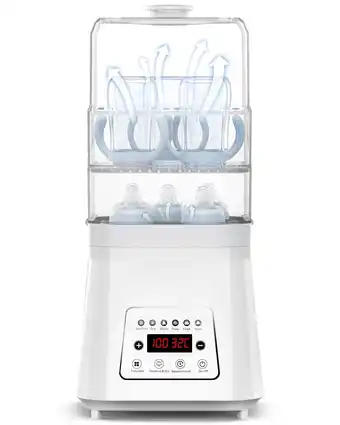 Walmart Rupoun 8-in-1 Bottle Sterilizer and Dryer, Electric Steam with Baby Bottle Warmer, Food Prep, White offer