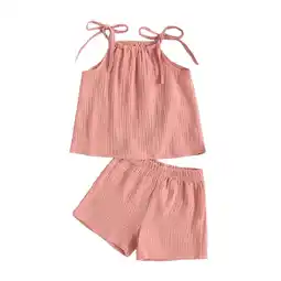 Walmart ZyeKqe Toddler Baby Girl Clothes Sleeveless Tank Tops Elastic Waisted Shorts Cute Summer Outfits offer