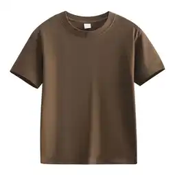 Walmart ZyeKqe Boys Girls Shirts Short Sleeve Shirt Round Neck Soft Basic Tees Solid Color Summer Top offer