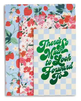 Walmart Ban.Do Strawberry Fields Rough Draft Notebook Set of 3 with Cardstock Cover and Wood Free Paper offer