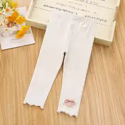 Walmart ZyeKqe Little Girls Wide Leg Pants High Elastic Waist Lounge Pants Casual Flowy Cute Long Trousers offer