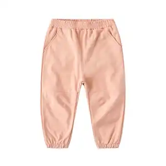 Walmart Chbgutlmr Toddler Boy Girls Pants Elastic Waist Fleece Lined Jogger Pants Casual Workout Trousers offer