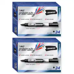 Walmart BIC Intensity Advanced Dry Erase Marker, Chisel Tip, Visible Ink Supply, Black, 48 Count offer