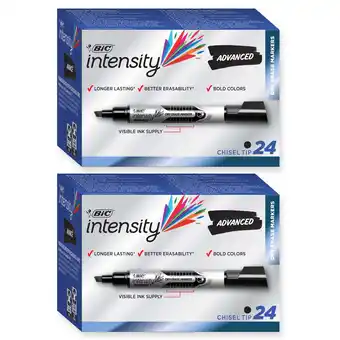 Walmart BIC Intensity Advanced Dry Erase Marker, Chisel Tip, Visible Ink Supply, Black, 48 Count offer