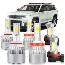 Walmart For Jeep Grand Cherokee 2014-2018 Combo LED Headlight Fog Lights Bulbs Kit 6000K,Pack of 6 offer