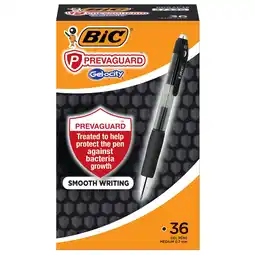 Walmart BIC PrevaGuard Gel-ocity Gel Pen, Medium Point (0.7mm), Black, 36-Pack offer