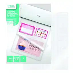 Walmart Mead EZAlign Thermal Laminating Pouches Letter Size 3 Mil 100 Pack - Laminating offer