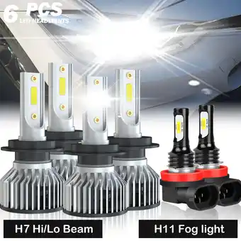 Walmart For BMW 328i 2007 - 2016 6x Bulbs LED Headlights Hi/Low Beams + Fog Lights Combo offer
