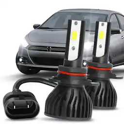 Walmart 9012 LED Headlight Bulbs High&Low Beam White for 2013-2015 Dodge Dart 2014 offer