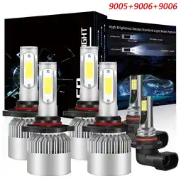 Walmart 9005 High+9006 Low+9006 Fog Light for Toyota Camry 2000-2006 LED Headlight Bulbs White 6pcs offer