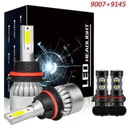 Walmart 9007 High&Low+9145 Fog Light for Nissan Murano 2003-2007 LED Headlight Bulbs White 4pcs offer