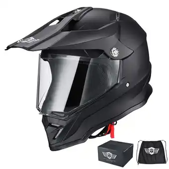 Walmart AHR H-VEN35 Dual Sport Motorcycle Helmet DOT Approved Dirt Bike Off Road ATV M offer
