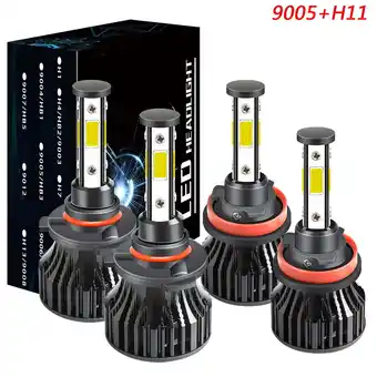 Walmart 9005 High+H11 Low Light for Chevy Tahoe 2007-2020 LED Headlight Bulbs White 6000K 4x offer