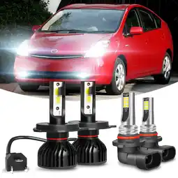 Walmart For Toyota Prius 2004-2008 2009 - H4 LED Headlight Bulbs 9145 Fog Lamp 4pcs offer