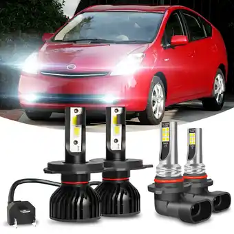 Walmart For Toyota Prius 2004-2008 2009 - H4 LED Headlight Bulbs 9145 Fog Lamp 4pcs offer