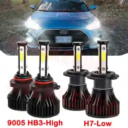 Walmart 9005 H7 LED Headlight Bulbs for Hyundai Veloster 2019-2020 High&Low Beam 4pcs offer