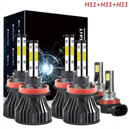 Walmart 6x H11 High&Low Beam+Fog Light for Nissan Sentra 2013-2019 LED Headlight Bulbs White 6000K offer