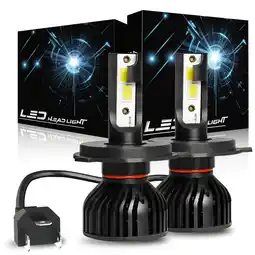 Walmart For 2005-2010 Kia Spectra5 LED Headlights Bulb High Low Beam Combo H4/9003 Lamp 50W 7000LM 2 Pack offer
