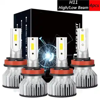 Walmart 4pcs H11 High/Low Light for Chevrolet Camaro 2014-2015 LED Headlight Bulbs White 6000K offer