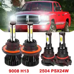 Walmart 4-Sides H13 9008 High&Low Beam for Dodge Caliber 2010 2011 2012 LED Headlights H16 Fog Lights 4pcs offer