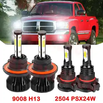 Walmart 4-Sides H13 9008 High&Low Beam for Dodge Caliber 2010 2011 2012 LED Headlights H16 Fog Lights 4pcs offer
