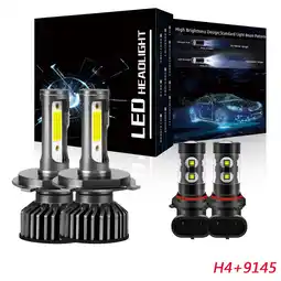 Walmart H4 High&Low Light+9145 Fog Light for Toyota RAV4 2001-2005 LED Headlight White 6000K 4pcs offer