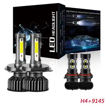 Walmart H4 High&Low Light+9145 Fog Light for Toyota RAV4 2001-2005 LED Headlight White 6000K 4pcs offer