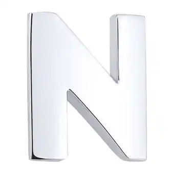 Walmart 3D DIY Metallic Alphabet Car Sticker Car Emblem Letter Badge Decal - N (Silver) offer