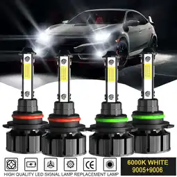 Walmart For Honda Odyssey 2005-2010 6000K LED Headlight High Low Beam Bulbs Combo 4X offer