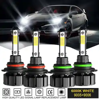 Walmart For Honda Odyssey 2005-2010 6000K LED Headlight High Low Beam Bulbs Combo 4X offer