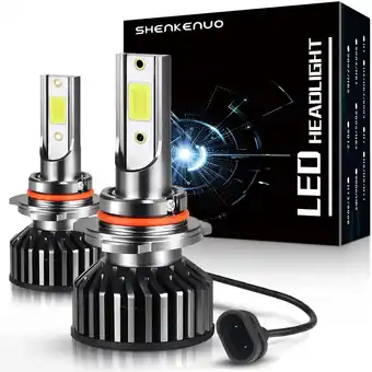 Walmart 9005 HB3 LED Headlight Bulbs High Beam, 60W 6000LM 6000K White, Plug & Play 2pcs offer