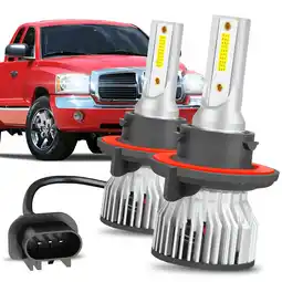 Walmart H13 LED Headlight Bulbs High Low Beam White for 2005-2010 Dodge Dakota 2006 2007 2008 2009 offer