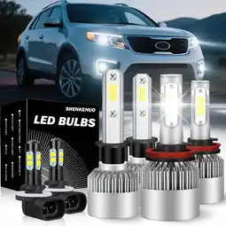 Walmart For Kia Sorento 2011 2012 2013 LED Headlight H1 H11 High/Low Beam 881 Fog Light Bulbs Kit 6x offer