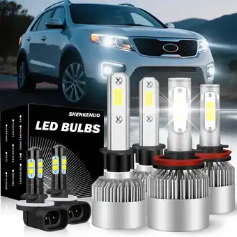 Walmart For Kia Sorento 2011 2012 2013 LED Headlight H1 H11 High/Low Beam 881 Fog Light Bulbs Kit 6x offer