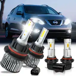 Walmart LED Headlight 9007 High/Low Beam 9006 Foglight 4 Bulbs For Nissan Murano 2003-2007 offer