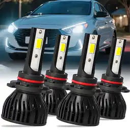 Walmart For Hyundai Accent 2021-2022 with projector LED Headlight Bulb 9005 High Low Beam 6000K White 4pcs offer