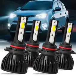 Walmart For Toyota RAV4 2013 2014 2015 LED Headlight Bulbs 9005 High and Low Beam 4pcs offer
