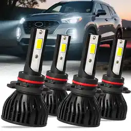 Walmart 9005 9005 LED Headlight Bulbs High Low Beam 6000K For Hyundai Santa Fe (With Halogen) 2019-2022 offer