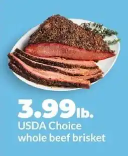 Hy-Vee USDA Choice whole beef brisket offer
