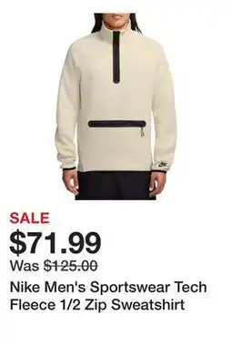 Dick's Sporting Goods Nike Men's Sportswear Tech Fleece 1/2 Zip Sweatshirt offer