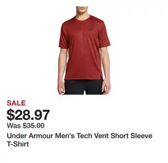 Dick's Sporting Goods Under Armour Men's Tech Vent Short Sleeve T-Shirt offer