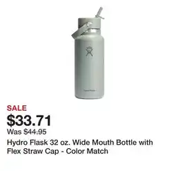 Dick's Sporting Goods Hydro Flask 32 oz. Wide Mouth Bottle with Flex Straw Cap - Color Match offer