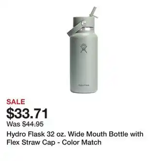 Dick's Sporting Goods Hydro Flask 32 oz. Wide Mouth Bottle with Flex Straw Cap - Color Match offer
