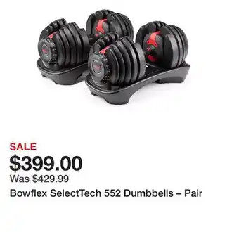 Dick's Sporting Goods Bowflex SelectTech 552 Dumbbells – Pair offer